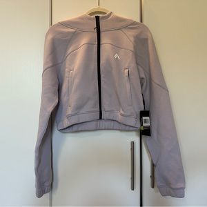NEW Alphalete ELMTS Crop Full Zip Jacket Size M Lilac Women’s